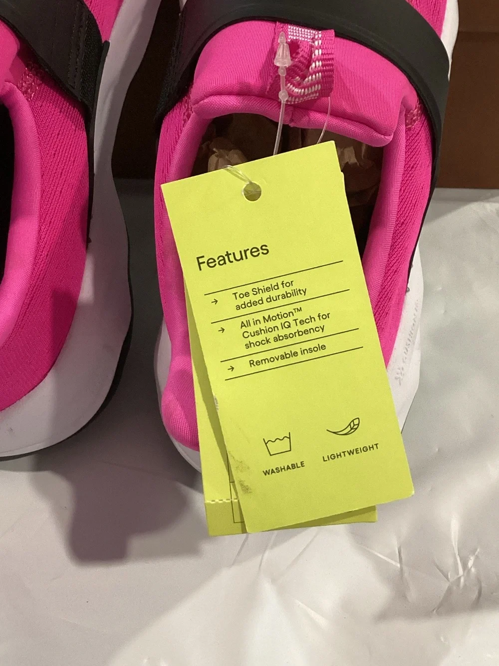 All in Motion Dillon Big Kids Size 5 Pink Slip On Athletic Sneakers New NWOB